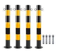 Heavy Du Steel Parking Bold 75cm Traffic Control Post & Driveway Safe Ber 7.6cm Diameter Ideal for Vehicle Protect & Public Safe