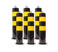 Heavy Du Steel Safe Bold Post Yellow Powder Coated Parking Ber for Traffic Control & Driveway Protect Traffic ment Solut
