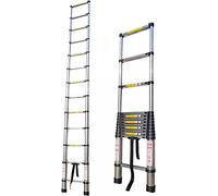 Heavy Du Telescoping Ladder 8m/7m/6.2m/5m/4.2m/3.8m/2.6m - Professal Folding Ladder for Home, Rooftop, RV, Attic, Outdoor Use, 150kg Capaci, Cact & Versatile (1.8m/5.9ft)