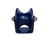 Heavy Du U-Groove Casters for Sliding, Cast Iron Track Roller Wheels, Barn Door Hardware, Industrial Rigid Wheels for Inverted Trac, 95mm Round Tube, Wire Rope Rail