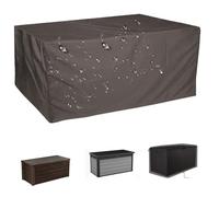 Heavy-Du Waterproof Sto Bench Cover, 210D Ox Protect with Dstring for Outdoor Sto Boxes, Size 158x76x71cm, Brown Color