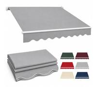 Heavy-Du Waterproof UV-Resint Retractable ning Replacement Fabric with Valance 23x13 ft Light Gray Patio Cover for Deck Balcony Garden