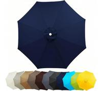 Heavy Du Windproof Canopy CoverWaterproof Polyester Replacement for Parasol Easy Install Sun e for Yard Garden Deck & Poolside Rip Proof Top Cover