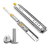 Heavy DuDrawer Slides 250mm2000mm with Lock1 Pair Full Extension Ball Bearing Rails 220kg Load CapaciSide Mount Tool Box Glides 650mm Length