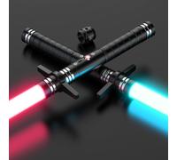 Heavy Dueling Lightsaber, 102CM Rechargeable 24 Colors 4 Modes Toy 2-pack