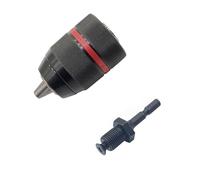 Heavy Duty 1/2-20UNF 13mm Keyless Drill Chuck Hex Shank/SDS/Socket Square Female Adaptor Hardware Tool Professional (Color : Chuck and Hex Shank)
