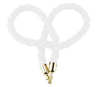 Heavy-Duty 1.3" Thick Nylon Hemp Rope for Hotels & Theaters 1.2M Twisted Queue Barrier Rope Ideal for Crowd Control & Celebrations White Color