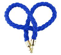 Heavy-Duty 1.3" Thick Twisted Nylon Hemp Rope Queue Barrier for Hotels/Theaters - 2.2M (7.2Ft) Blue Crowd Control Rope for Celebrations & Events
