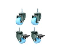 Heavy Duty 1.5"/2" Double Bearing Swivel Casters with Brake M8/M10/M12 Threads 250-300 kg Load Capacity Industrial Furniture Wheels for Easy Mobility