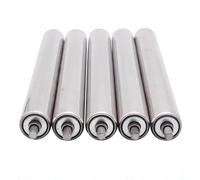 Heavy-Duty 1.5" 2" Stainless Steel Rail Roller Conveyor - 600MM Replacement Part with Galvanized Ends for Factories Warehouses & Docks - & Versatile