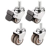 Heavy Duty 1.5 Inch Castor WheelsSilent Double Row Rubber Swivel Casters for Trolleys & FurnitureUniversal Caster for Smooth Mobility & Longlasting Durability