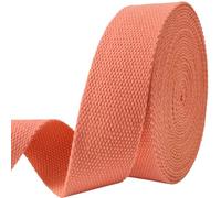 Heavy-Duty 1.5 Inch Cotton Webbing - 2.0mm Thick (6 Yards) - Natural Belt Strap for Dog Collars, Bag Handles, DIY Crafts, Slings, Aprons & Sewing Projects (Peach)