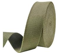 Heavy-Duty 1.5 Inch Cotton Webbing - 2.0mm Thick (6 Yards) - Natural Belt Strap for Dog Collars, Bag Handles, DIY Crafts, Slings, Aprons & Sewing Projects (Olive Green)
