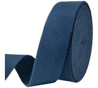 Heavy-Duty 1.5 Inch Cotton Webbing - 2mm Thick (6 Yards) - Natural Belt Strap for Dog Collars, Bag Handles, DIY Crafts, Slings, Aprons & Sewing Projects (Navy)