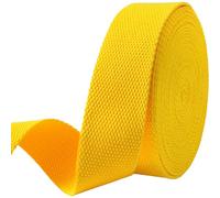 Heavy-Duty 1.5 Inch Cotton Webbing - 2mm Thick (6 Yards) - Natural Belt Strap for Dog Collars, Bag Handles, DIY Crafts, Slings, Aprons & Sewing Projects (Gold)