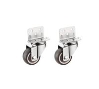 Heavy Duty 1.5inch Swivel Rubber Caster WheelsSet of 2 for Industrial Machines & FurnitureDurable Smooth Rolling Heavy Load Capacity