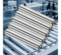 Heavy-Duty 1" Diameter Stainless Steel Conveyor Rollers - 5 Pack 11.8" Frame Spacing Replacement Parts for Assembly Line & Conveyor Systems Industrial Solution