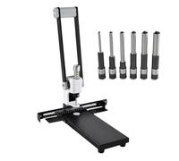 Heavy Duty 1-Hole Punch - 300 Sheet Capacity, Paper Punch Machine, Precision Alignment, with Adjustable Ruler/Paper Waste Box/6 Pcs Drill (3/4/5/6/7/8mm), for Office, School & Print Shop