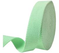 Heavy-Duty 1 Inch Cotton Webbing - 2mm Thick (6 Yards) - Natural Belt Strap for Dog Collars, Bag Handles, DIY Crafts, Slings, Aprons & Sewing Projects (Aqua)