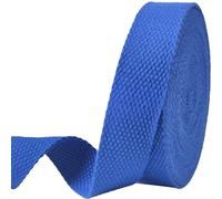 Heavy-Duty 1 Inch Cotton Webbing - 2mm Thick (6 Yards) - Natural Belt Strap for Dog Collars, Bag Handles, DIY Crafts, Slings, Aprons & Sewing Projects (Royal Blue)