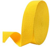 Heavy-Duty 1 Inch Cotton Webbing - 2mm Thick (6 Yards) - Natural Belt Strap for Dog Collars, Bag Handles, DIY Crafts, Slings, Aprons & Sewing Projects (Gold)