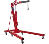Heavy Duty 1 Tonne Folding Engine Crane With Side Pump Access For Workshop Use