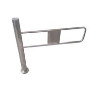Heavy-Duty 1-Way Spring-Loaded Safety Swing Door for Supermarket Entry, Metal Pedestrian Gate for Warehouse & Library, Left-Swing, 50x97 cm, Durable Security Solution