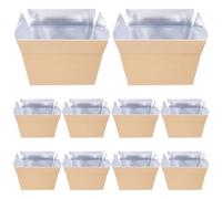 Heavy-Duty 10 Pcs Foam Cooler With Aluminum Foil Lining, Foldable Insulated Shipping Boxes, 8.7 X 4.7 X 5.7 In, Storage Is Trouble-Free, Suited To Transporting Flowers, Seafood, Food