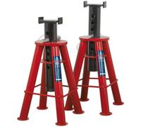 Heavy Duty 10 Tonne Axle Stands - Adjustable Steel Frame 562mm To 775mm