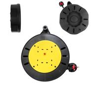 Heavy Duty 10m Cable Reel, 4 Socket Aluminium Drum with Thermal Cut Out Safety, PVC Extension Lead, 13A Rated UK Mains Plug for Garden & DIY Use