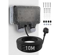Heavy Duty 10m Extension Lead, Outdoor Plug Sockets Waterproof IP66