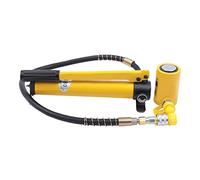 Heavy Duty 10T Hydraulic Cylinder Jack 2" Stroke Single Acting Low Profile Hydraulic Lifting Cylinder Ram with CP-180 Manual Hydraulic Pump for Electric Power, Shipbuilding, Bridge, Machinery