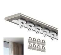 Heavy-Duty 11.5ft Aluminium Curtain Track - Versatile Ceiling Rod for Room Dividers Showers Living Rooms Bedrooms Bay - Elegant Champagne Finish Easy Installation Design