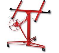 Heavy Duty 11FT Drywall Lift Plaster board Lifter Panel Hoist Jack Lifter Construction Tool, Red