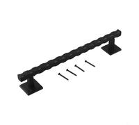 Heavy Duty 12 Inch Sliding Barn Door Handle Large Rustic Design Pull Metal Black Door Hardware for Indoor Outdoor Use