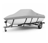 Heavy Duty 1200D Boat Cover, Waterproof & UV Resistant, Fits 17-19 ft V-Hull, Tri-Hull, Bass Boats - Trailerable Marine Grade Cover with Adjustable Straps for All-Weather Protection