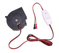 Heavy Duty 12V 2.94A 7000RPM Blower With Switches For Grill Ventilation Printer Cooling High Speed Ball Bearing Fan Blower For Indoor/Outdoor Use