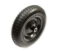 Heavy Duty 14'' 4 Ply 3.50-8 Wheelbarrow Builders Barrow Garden Wheel Barrow Metal Wheel With Pneumatic Tyre Includes Innertube Schrader Straight Valve Max 30 PSI