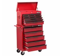 Heavy Duty 14 Drawer Wheels Combination Unit Cabinet Tools Garage Workshop DIY