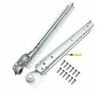 Heavy-Duty 14-Inch Metal Drawer Slides for Smooth Keyboard Tray & Cabinet Pull-Out Shelves 350mm Guide Ra White Finish Easy Installation