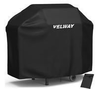 Heavy Duty 147cm Waterproof BBQ Grill Cover UV Resistant Black Oxford Bag