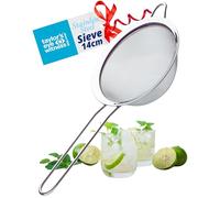 Heavy-Duty 14cm Stainless Steel Sieve - Fine Mesh Strainer with Extra Grip Handle, Dishwasher Safe & Durable for Professional Cooking, Baking, Tea, Pasta, Flour, Rice & More. Easy to Use & Clean.