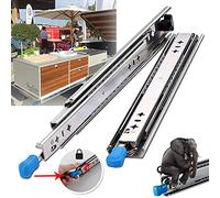 Heavy-Duty 1500mm Sliding Drawer Rail with Lock Full Extension Ball Bearing Guide for Mobile Cabinets 120kg Load Capacity Drawer Slide Mechanism