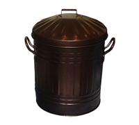 Heavy Duty 15L Litre BRONZE Bin Ideal for Fireplace / Hot Fire Ash / Tidy Bucket / Coal / Log / Kindling / Storage
