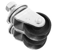 Heavy-Duty 16-Spoke Swivel Floor Jack Wheels - 2-Pack Hydraulic Jack Accessories for Trailers & Material Handling - Durable Lifting Wheels