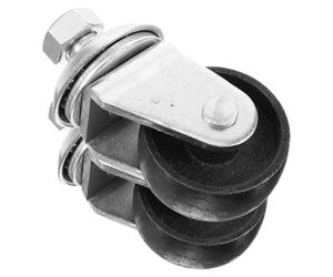 Heavy-Duty 16-Spoke Swivel Floor Jack Wheels - 2-Pack Hydraulic Jack Accessories for Trailers & Material Handling - Durable Lifting Wheels