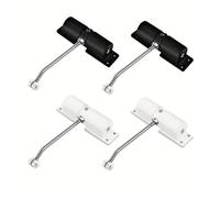 Heavy Duty 160mm Automatic Door Closer Black Surface Mounted Spring for Interior & Exterior Doors Adjustable Self-Closing Mechanism 1pc (White)