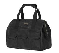 Heavy-Duty 16oz Waxed Canvas Tool Tote with Zipper, Multi-Purpose Organizer Tool Pouch with 15 Pockets | 15"L X 7.8"W X 11.5"H