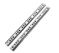 Heavy-Duty 17mm Drawer Runners - 1 Pair Ball Bearing Slides, Micro Two-Section Steel Fold Rails for Smooth Furniture Movement - Durable Hardware Fittings (214mm)