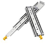 Heavy Duty 18" Drawer Slides - 500lb Capacity Full Extension Ball Bearing Side Mount Rails for Tool Box, Runners, Tracks & Glides - 10in to 80in Adjustable